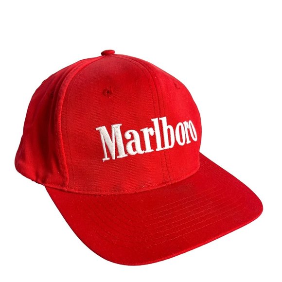 Marlboro Other - Vintage Marlboro Hat Red White Logo 90s Streetwear Cigarette Brand Baseball Cap